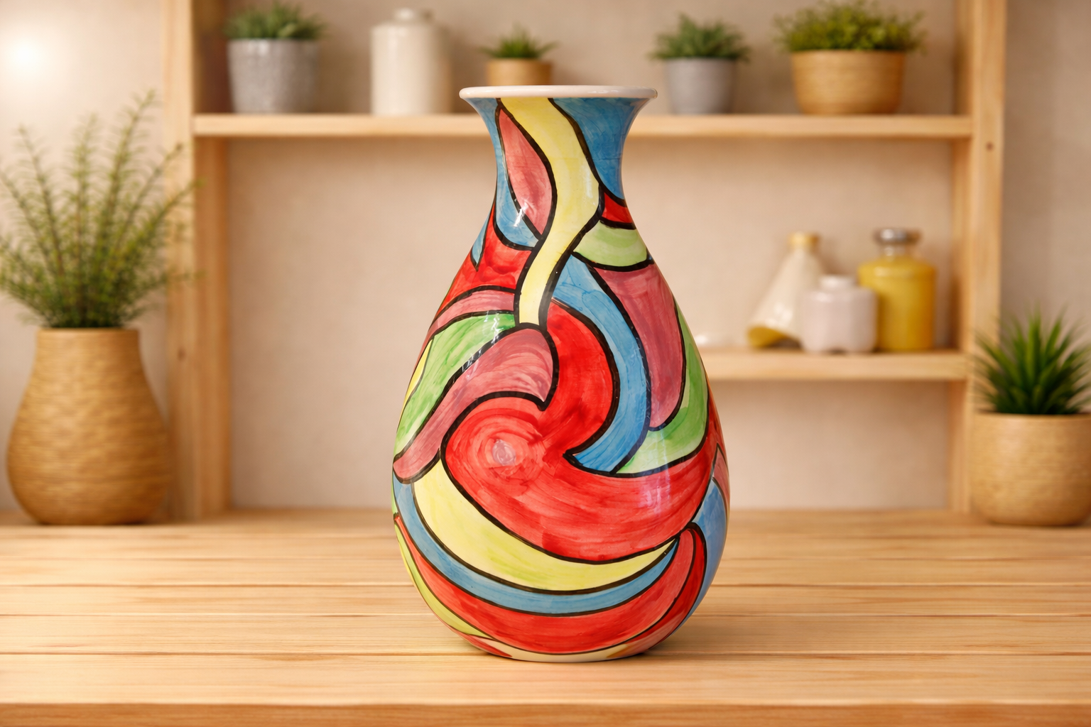 Sunlit Coastal Ceramic Vase