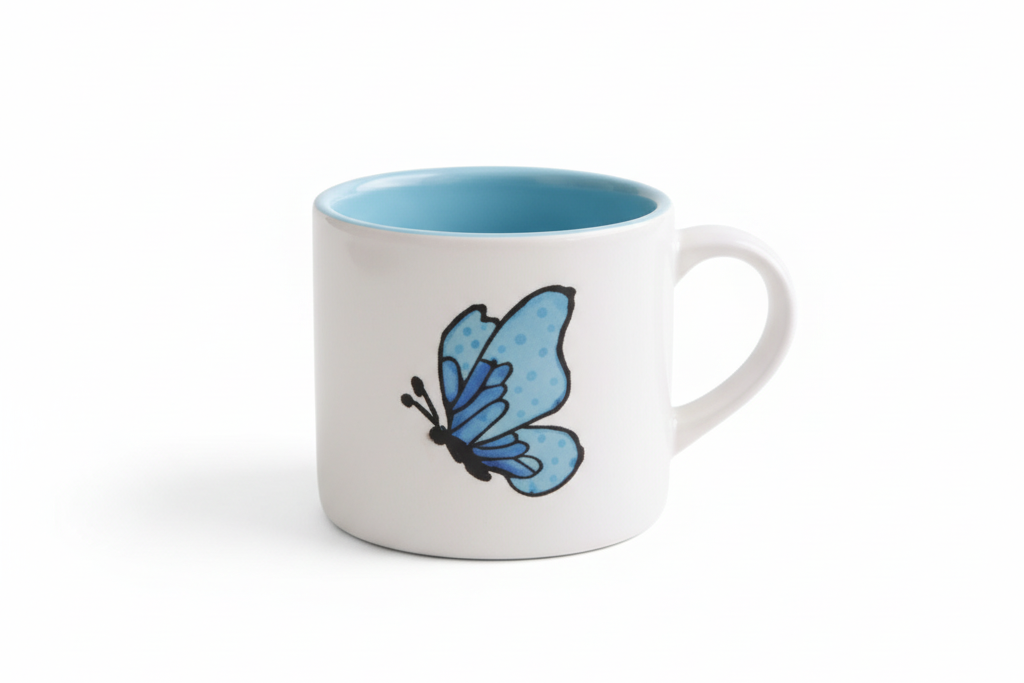 Hand painted Blue Flower Cup /per Piece