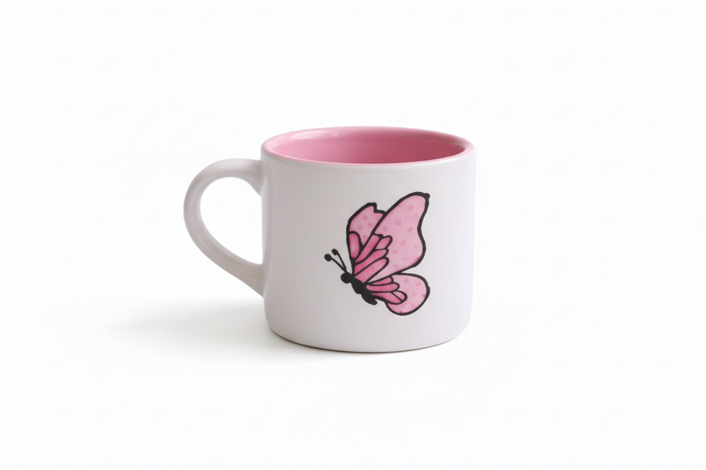 Hand painted Blue Flower Cup /per Piece