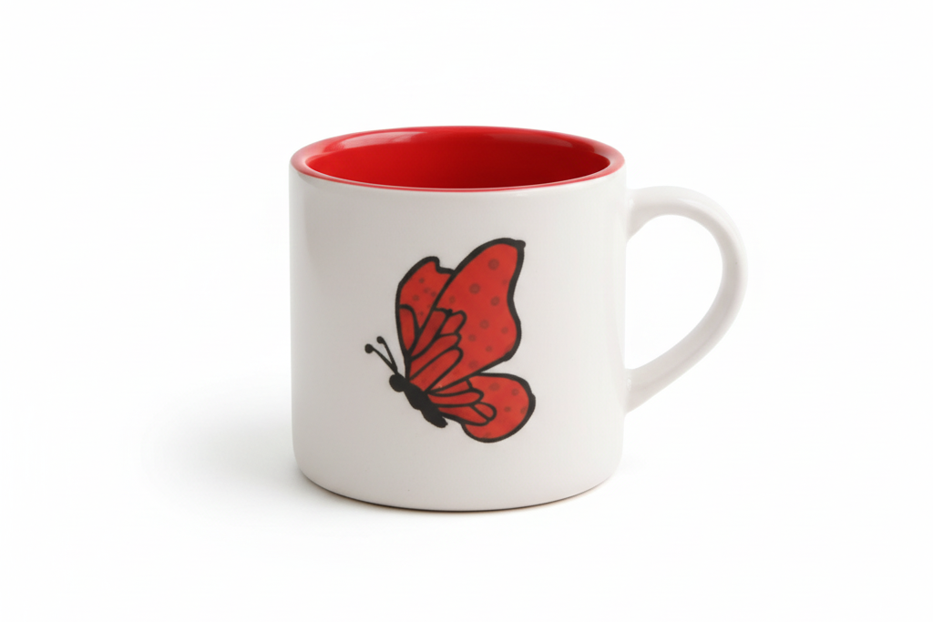 Hand painted Blue Flower Cup /per Piece