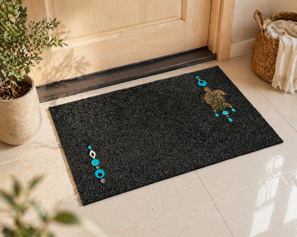 Beaded doormat