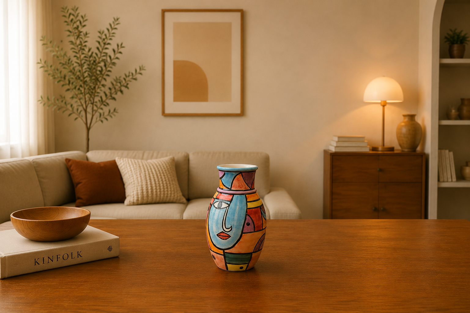 Ceramic	Hand Painted vase XS