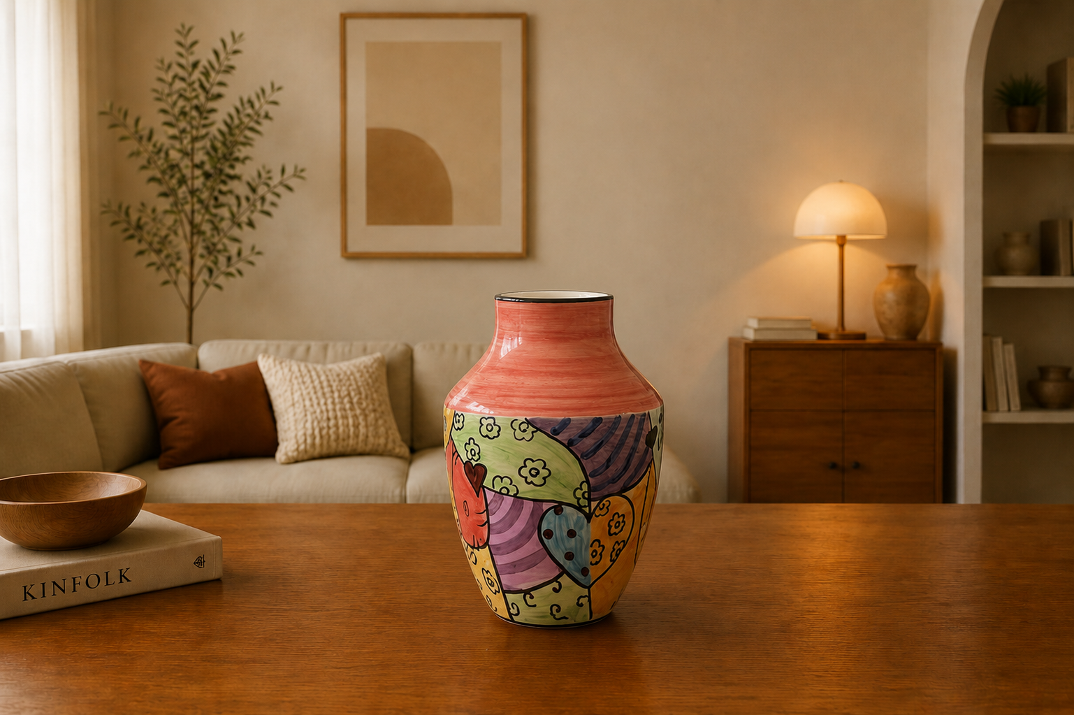 Ceramic Hand Painted vase M