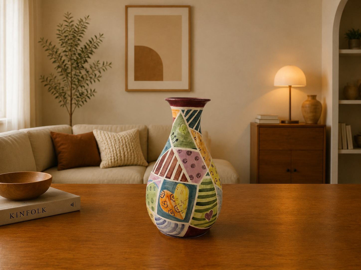 Ceramic Hand Painted vase M