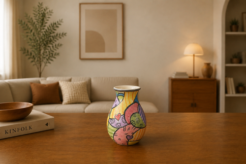 Ceramic	Hand Painted vase XS