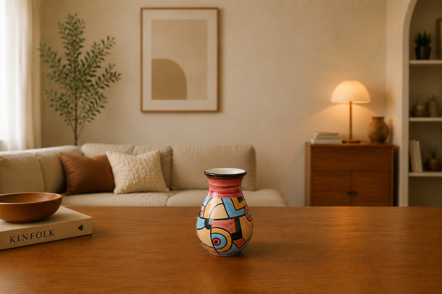 Ceramic	Hand Painted vase XS