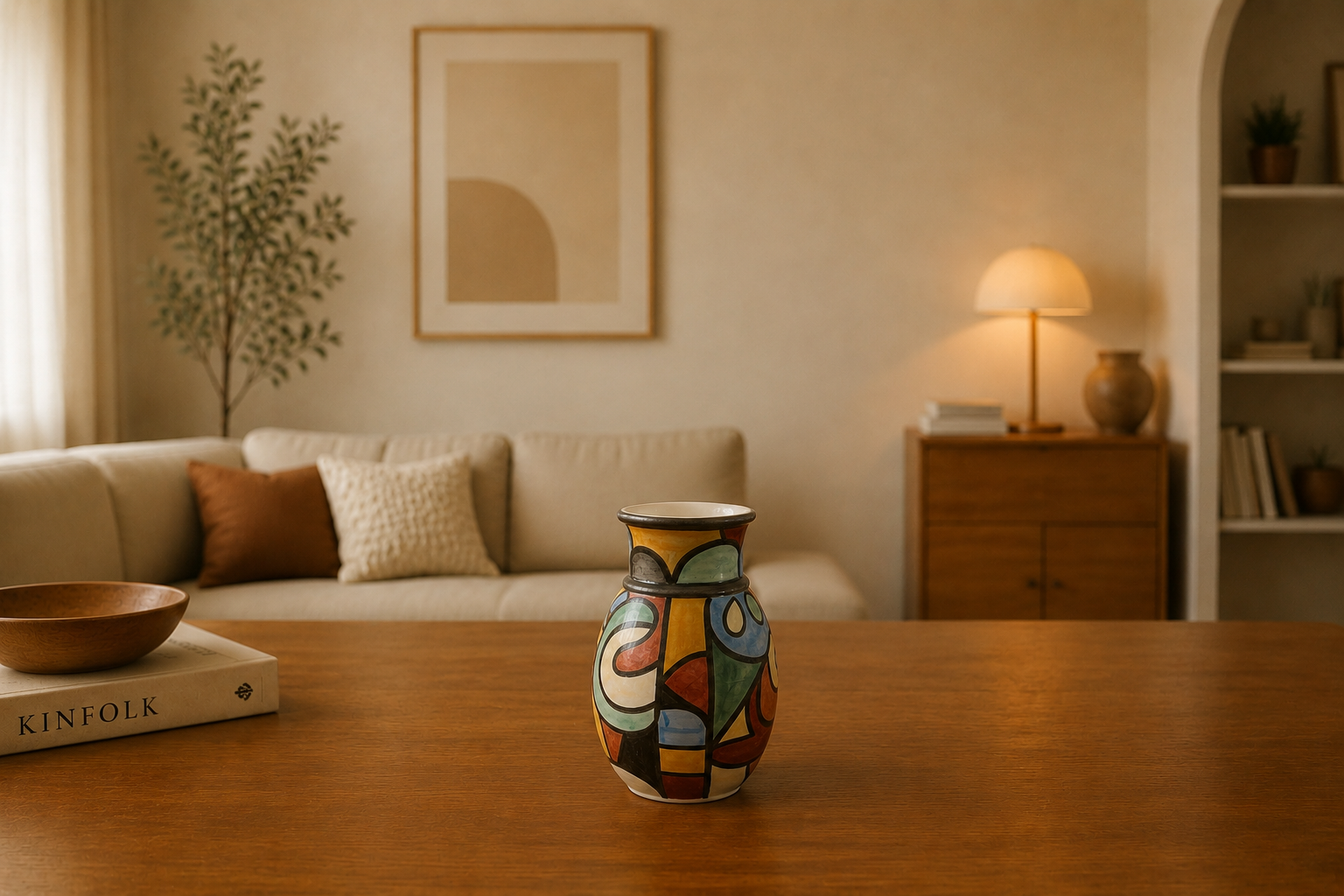 Ceramic	Hand Painted vase XS