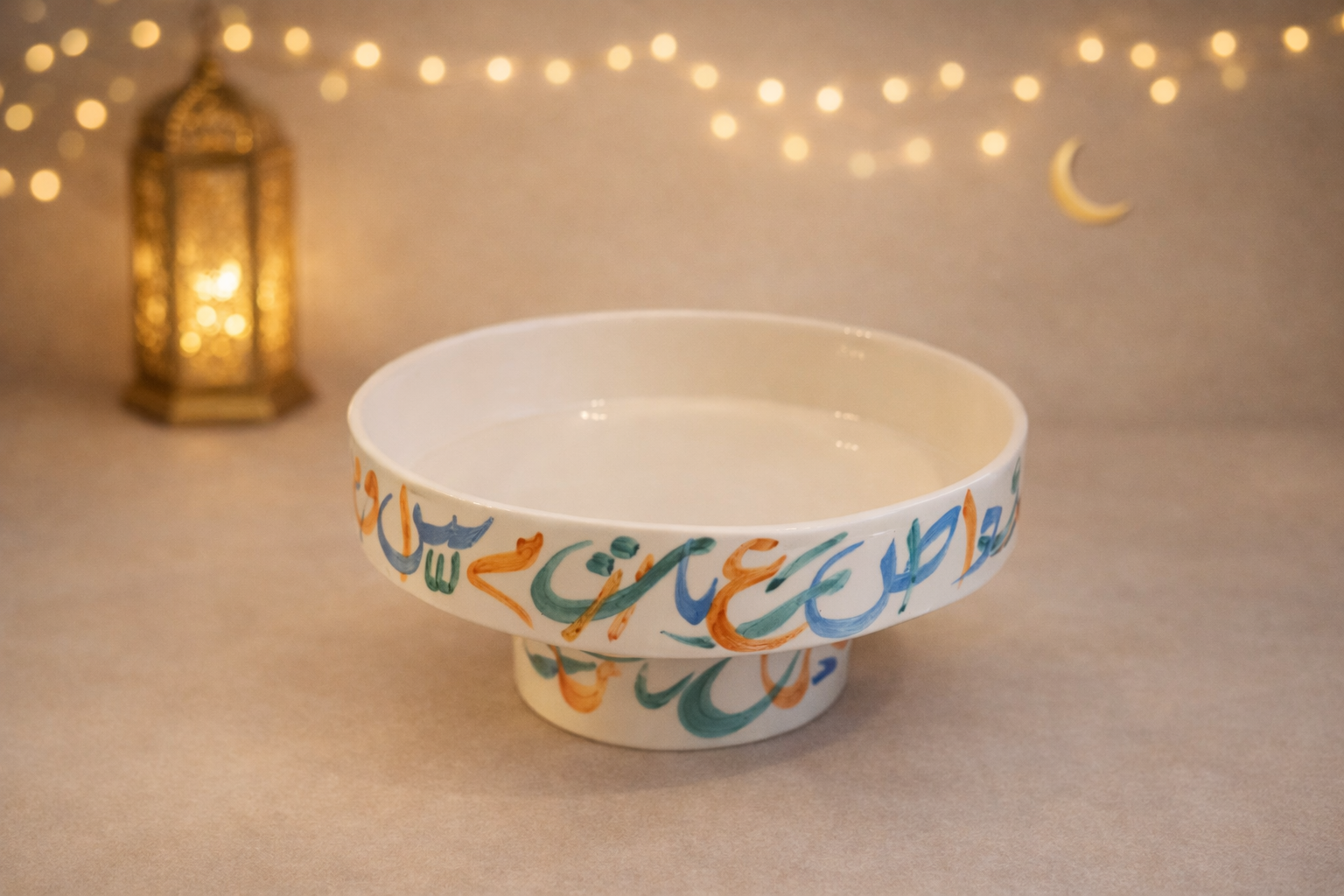 Calligraphy Pedestal Bowl