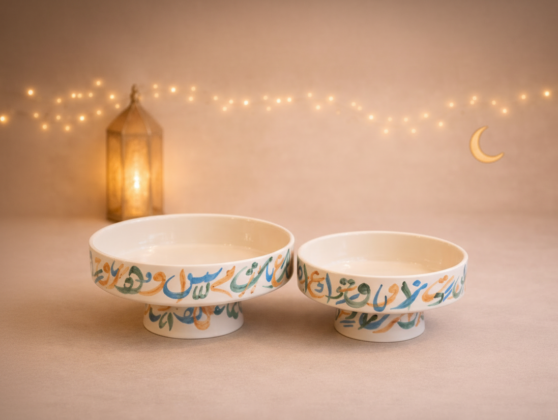 Calligraphy Pedestal Bowl