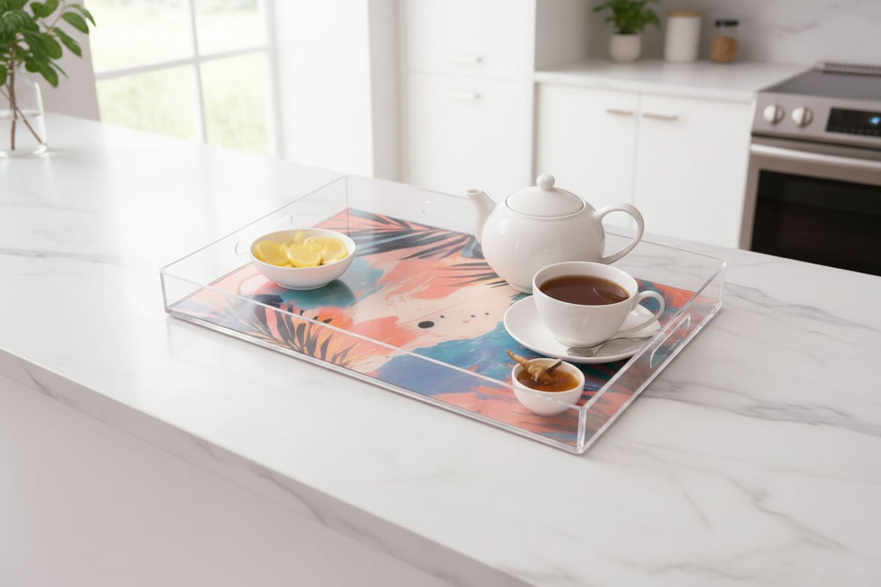 Tropical pattern tray