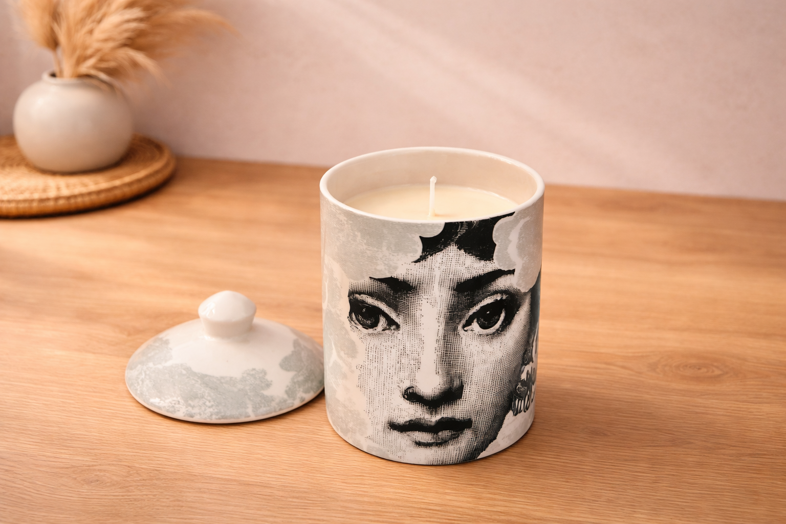 Art Face Candle Jar