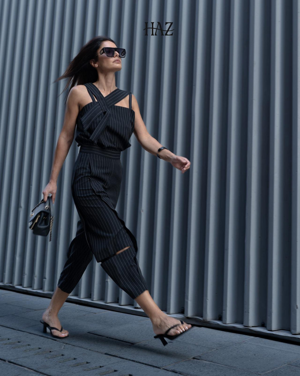 Elegant Pinstripe Jumpsuit