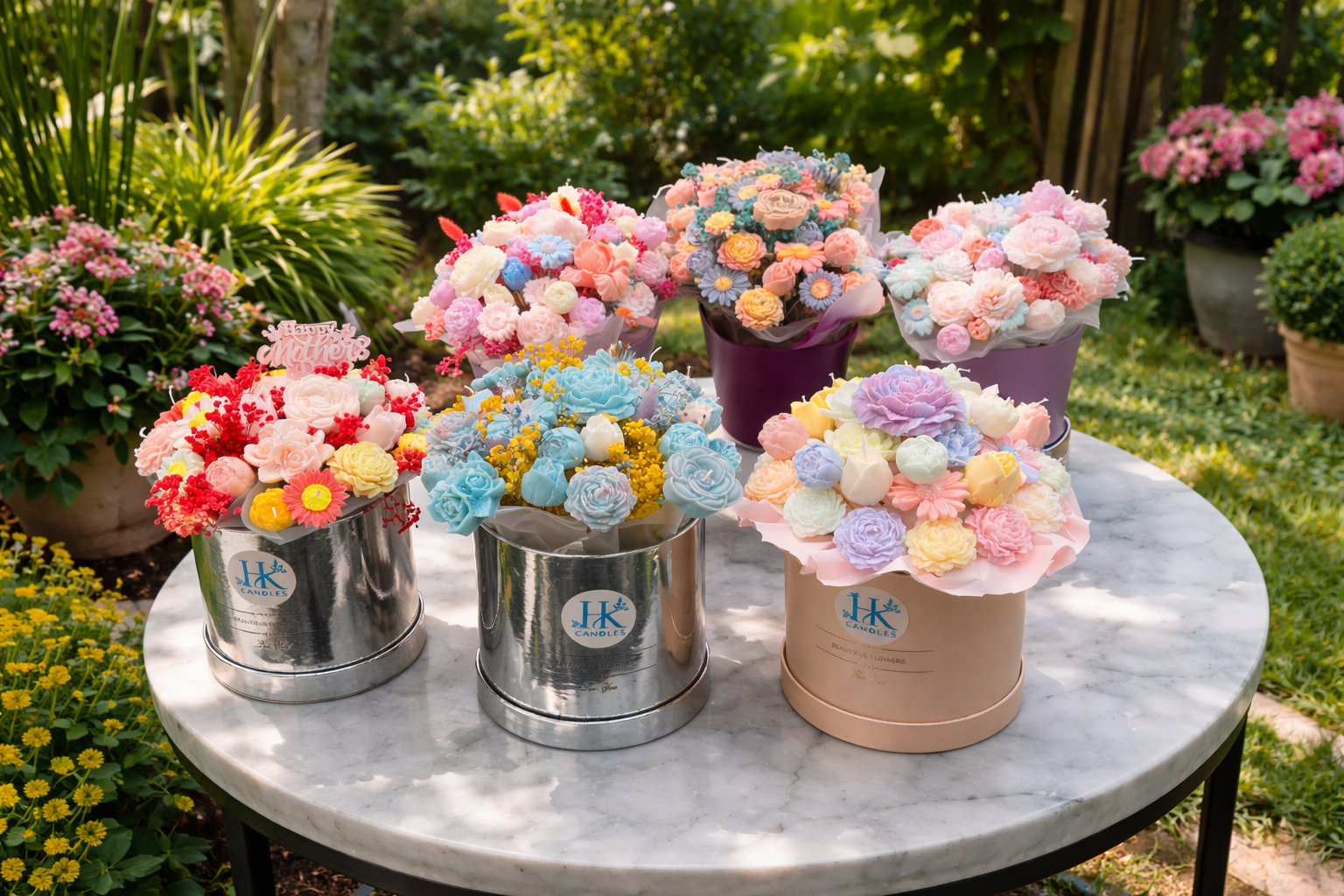 Colorful Flower Basket Collection