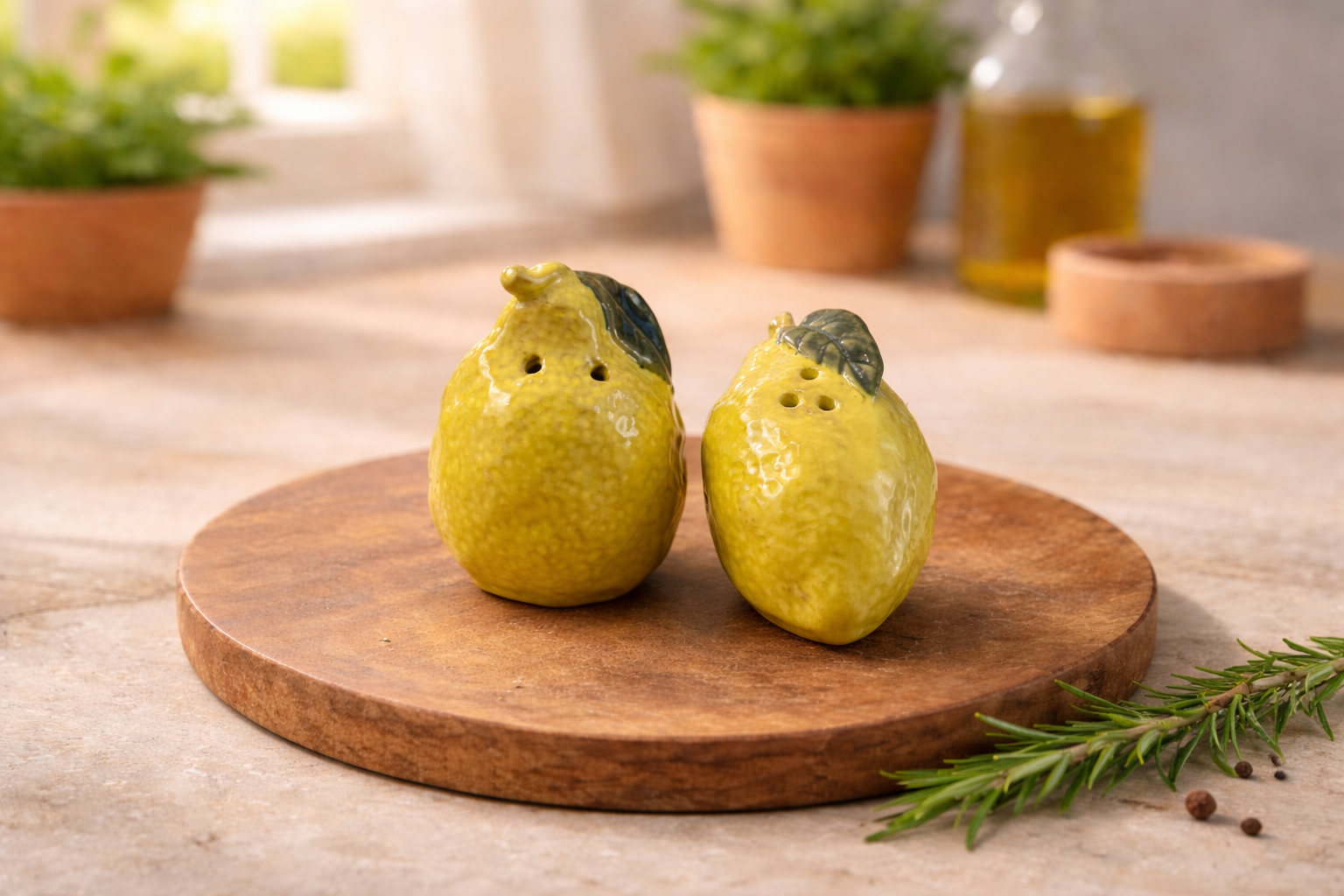 Lemon Shaped Salt & Pepper Set
