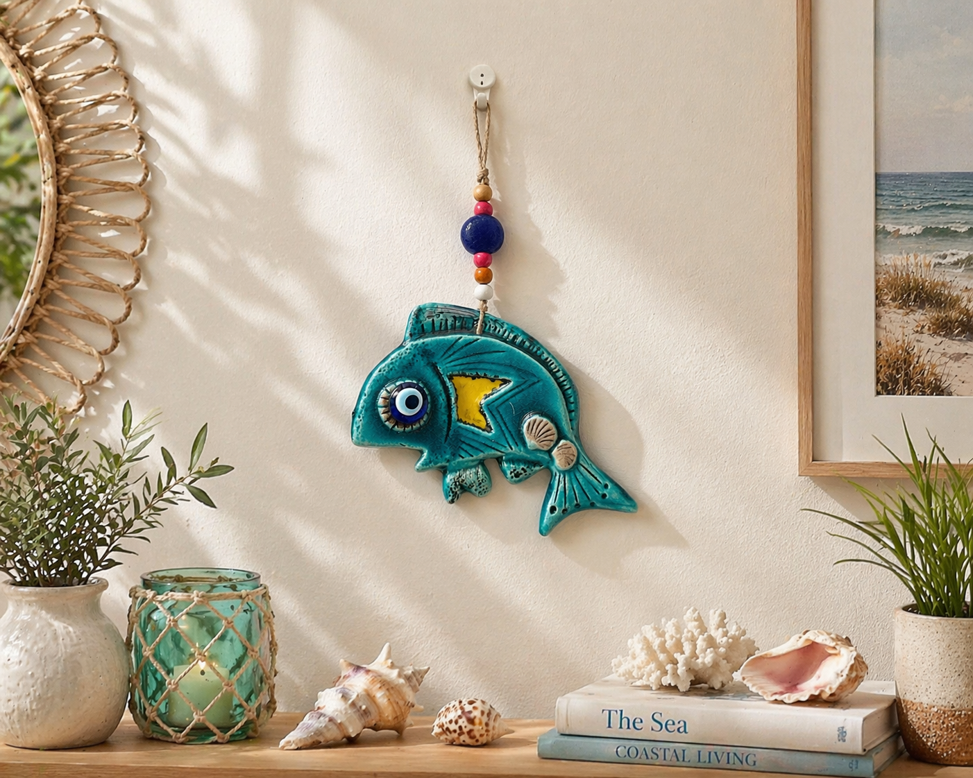 Fish Ceramic Wall Accessory one Eye