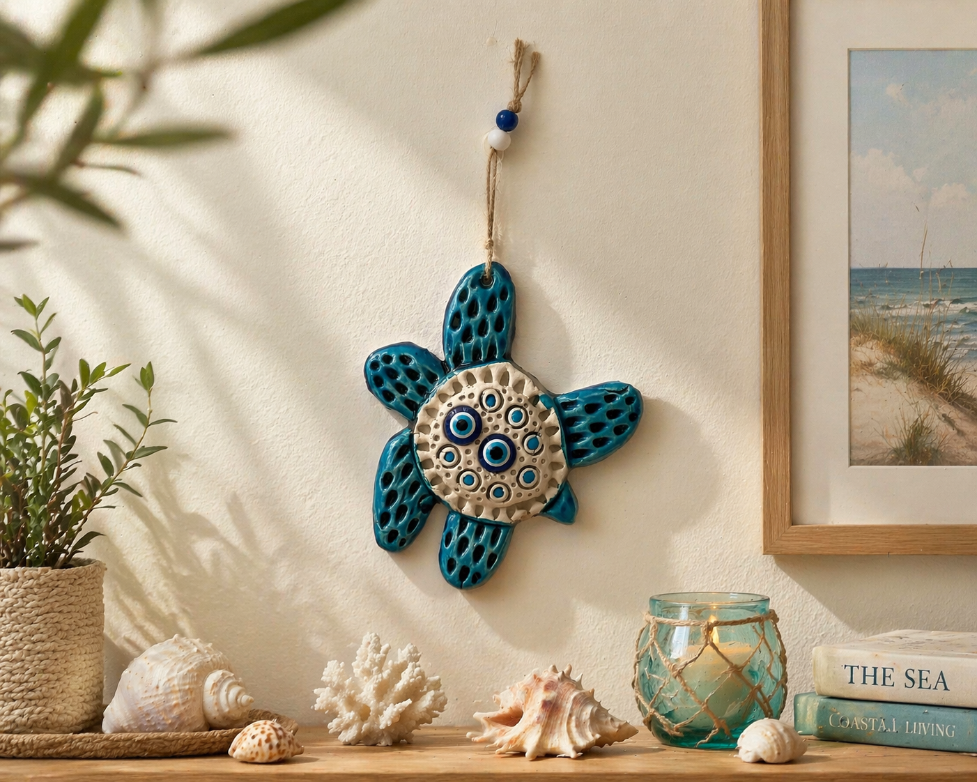 Sea Turtle Ceramic Wall Accessory S