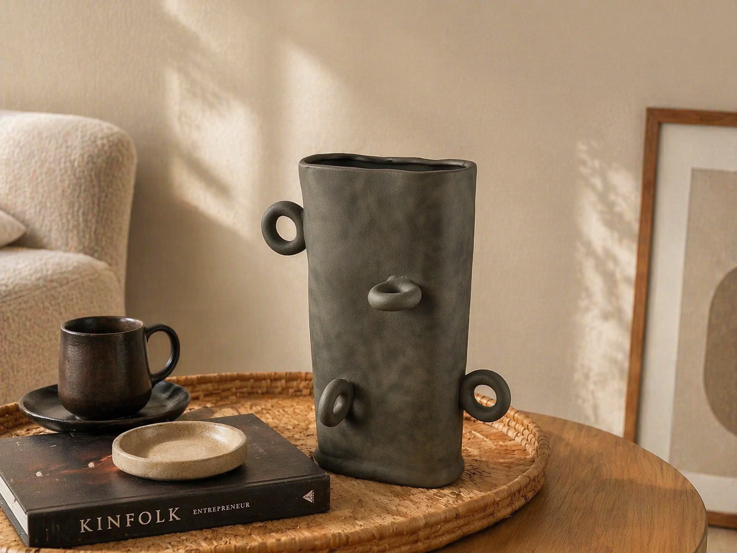 Grey Orbit Vase