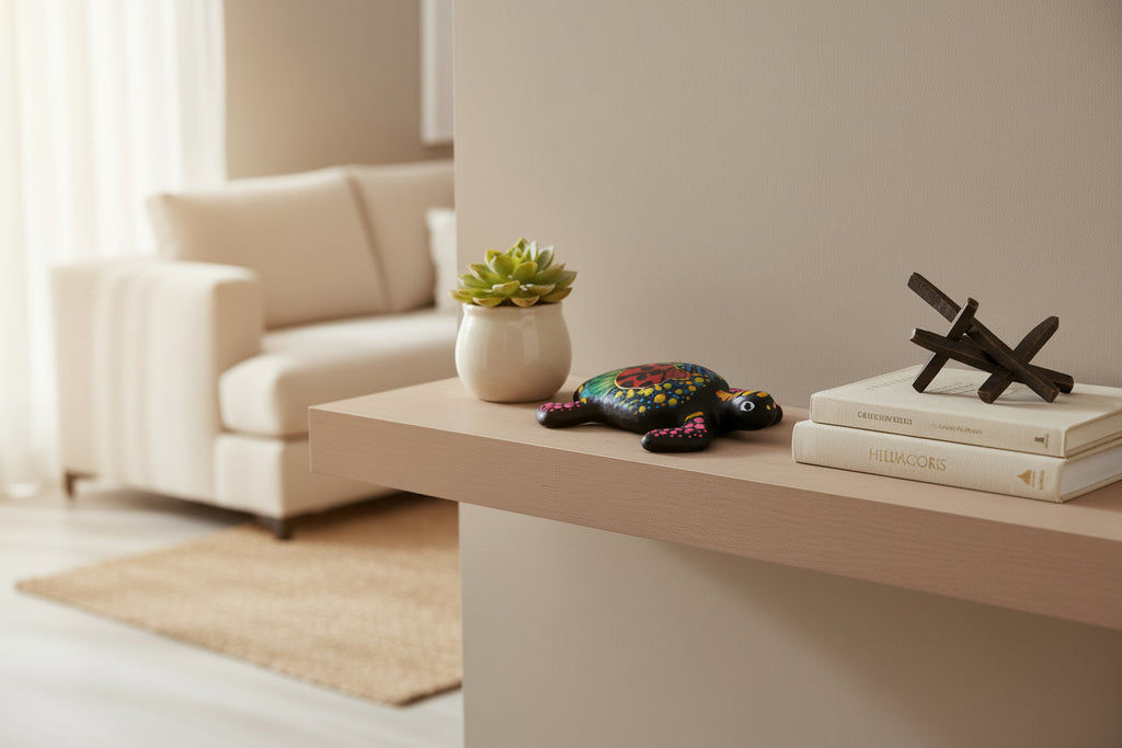 Hand-Painted Folk Art Turtle