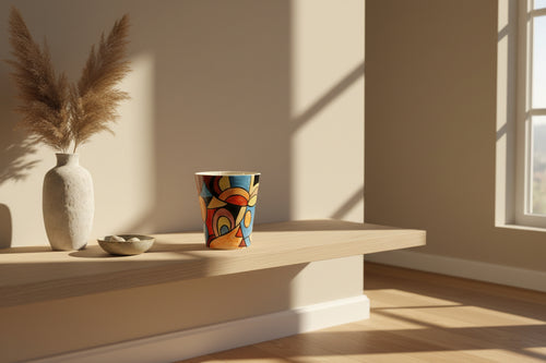 Abstract Ceramic Candle