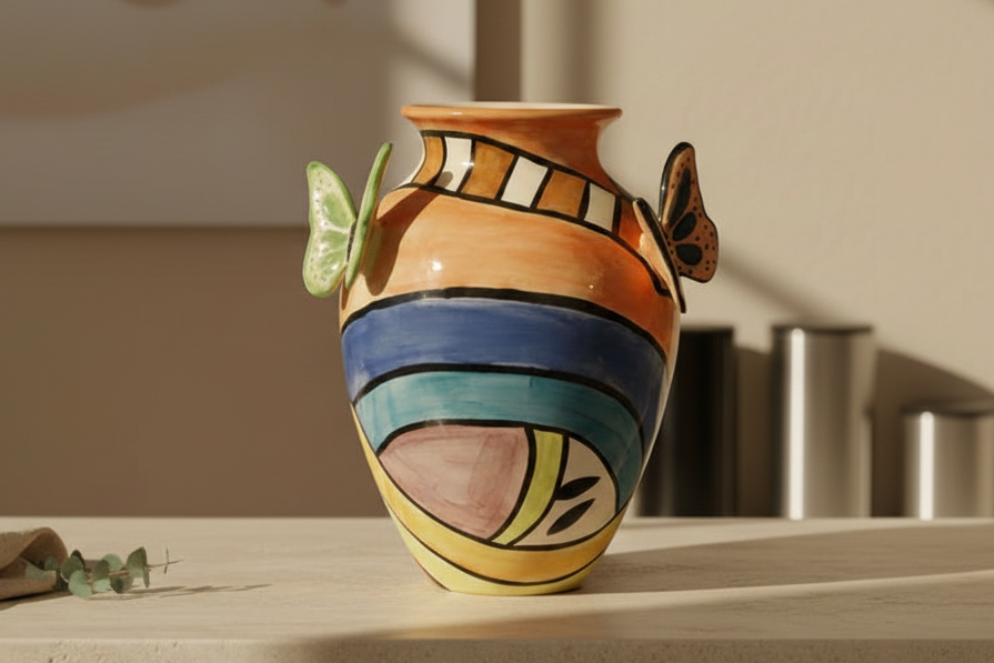 Hand-made Art Glass Vase