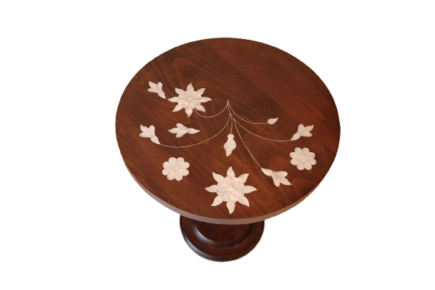 Mother-of-Pearl Inlay Side Table
