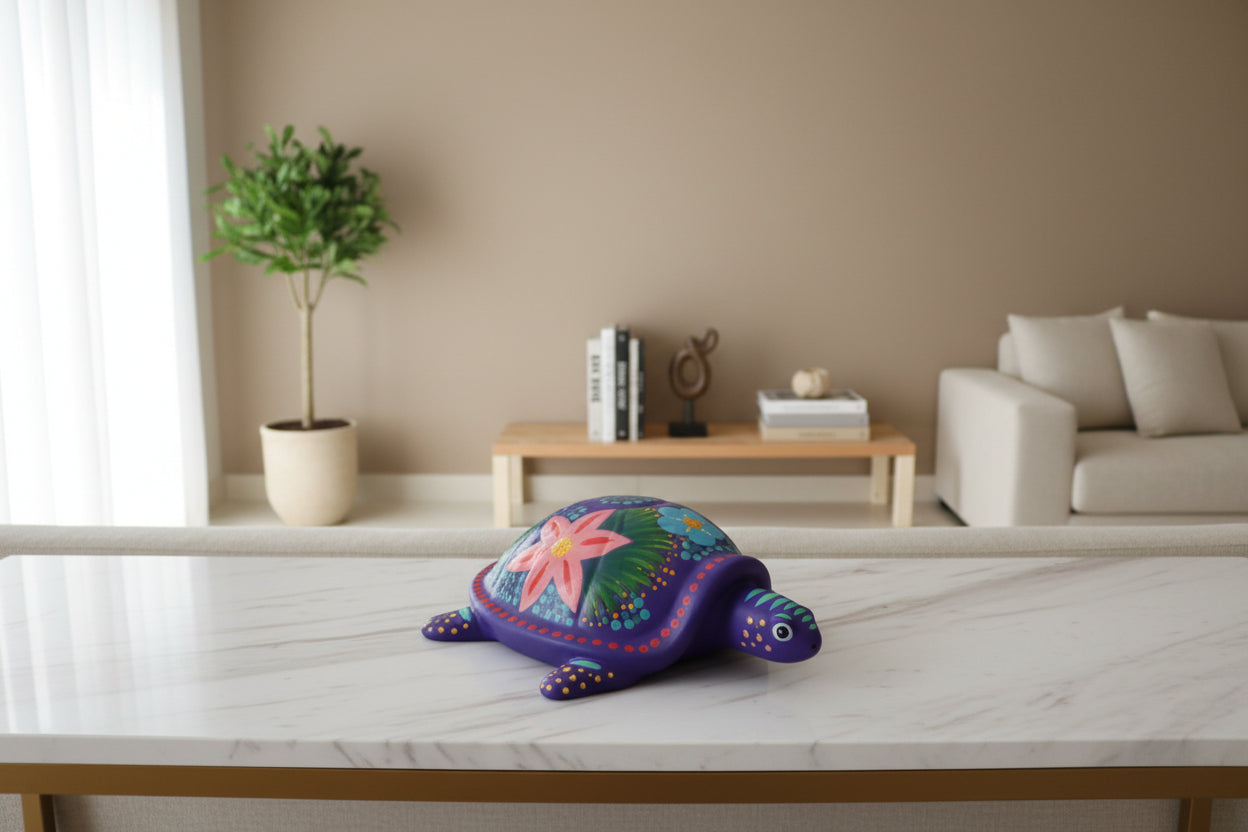 Large Turtle – Colorful Folk Art Decor