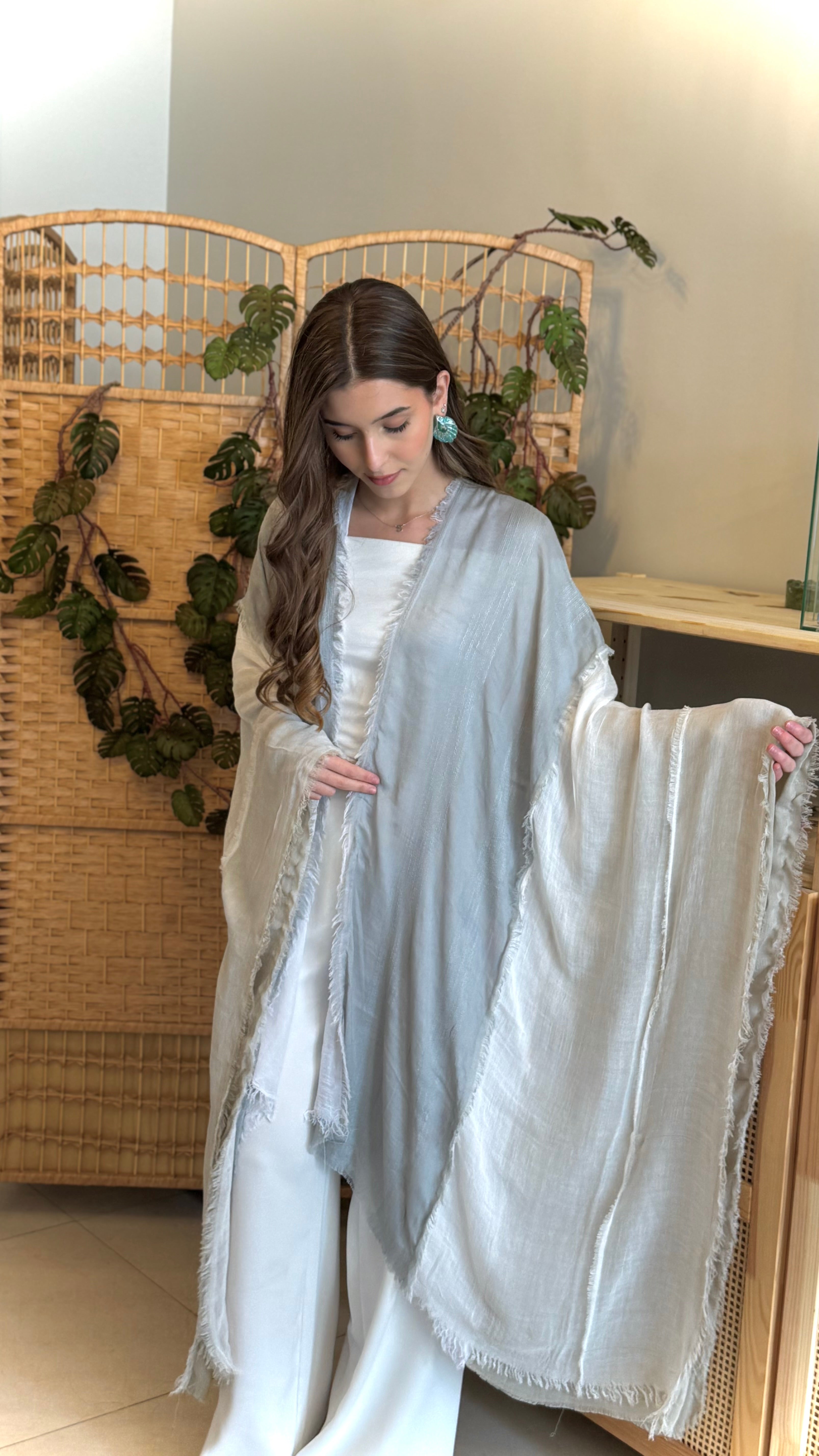 Light grey abaya