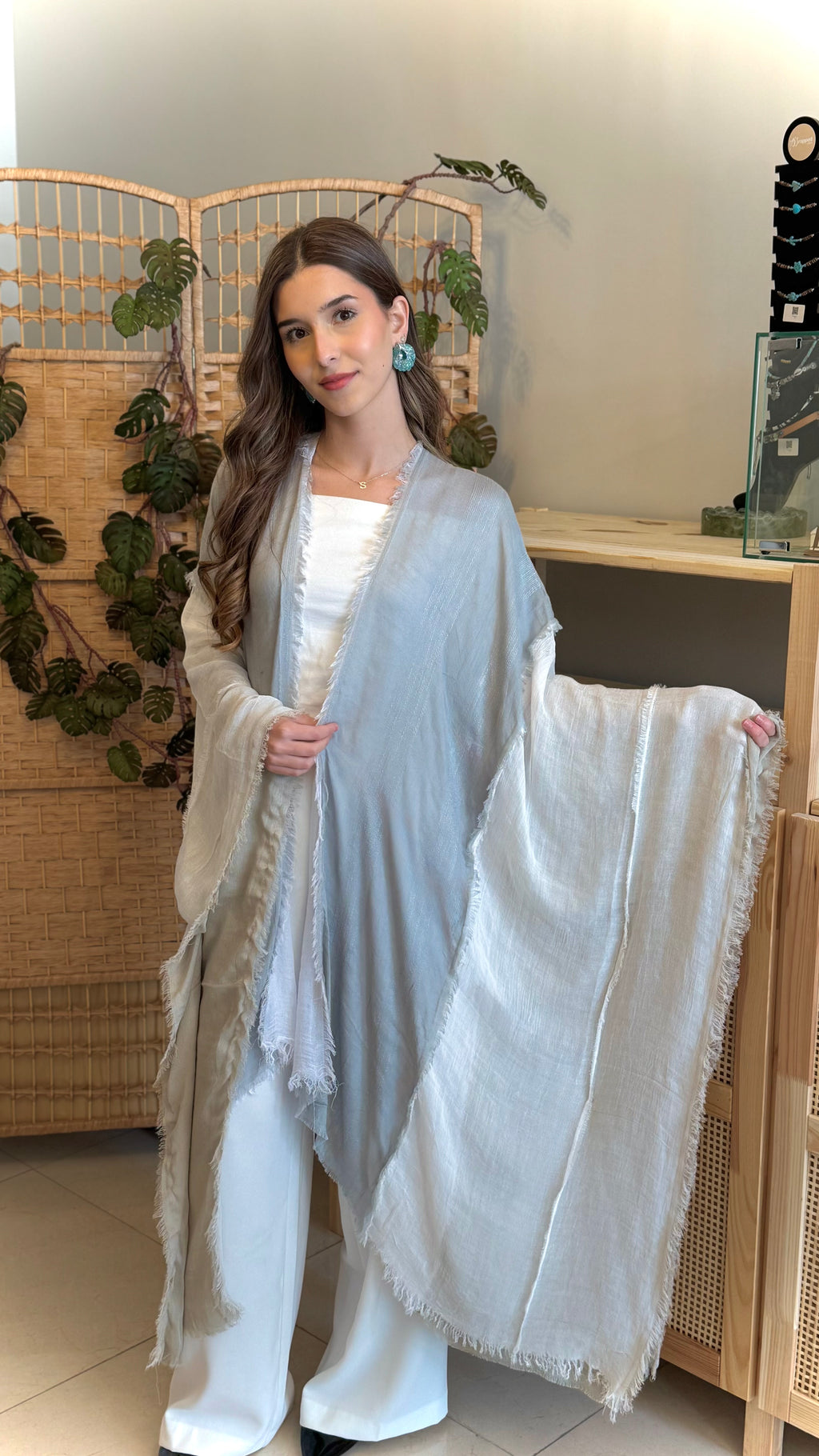 Light grey abaya