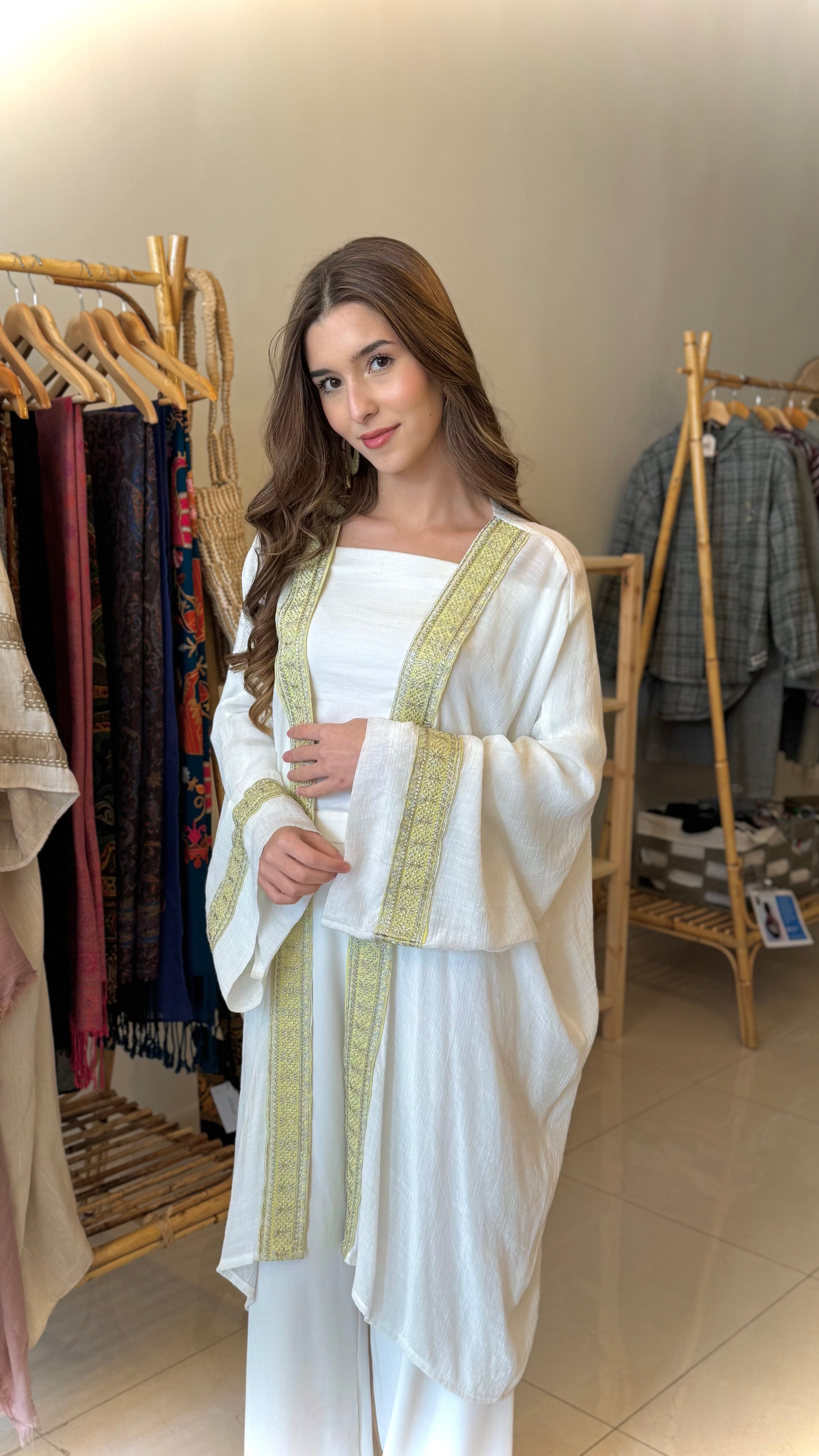 Ivory Glow Abaya