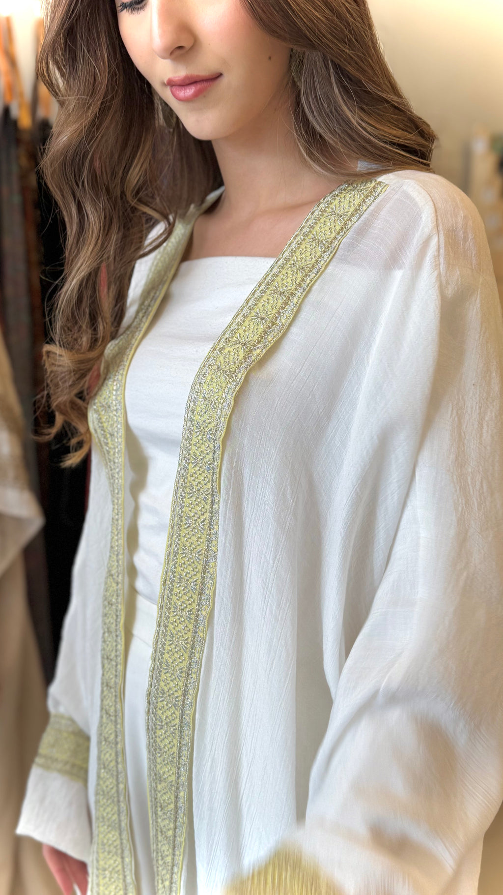 Ivory Glow Abaya