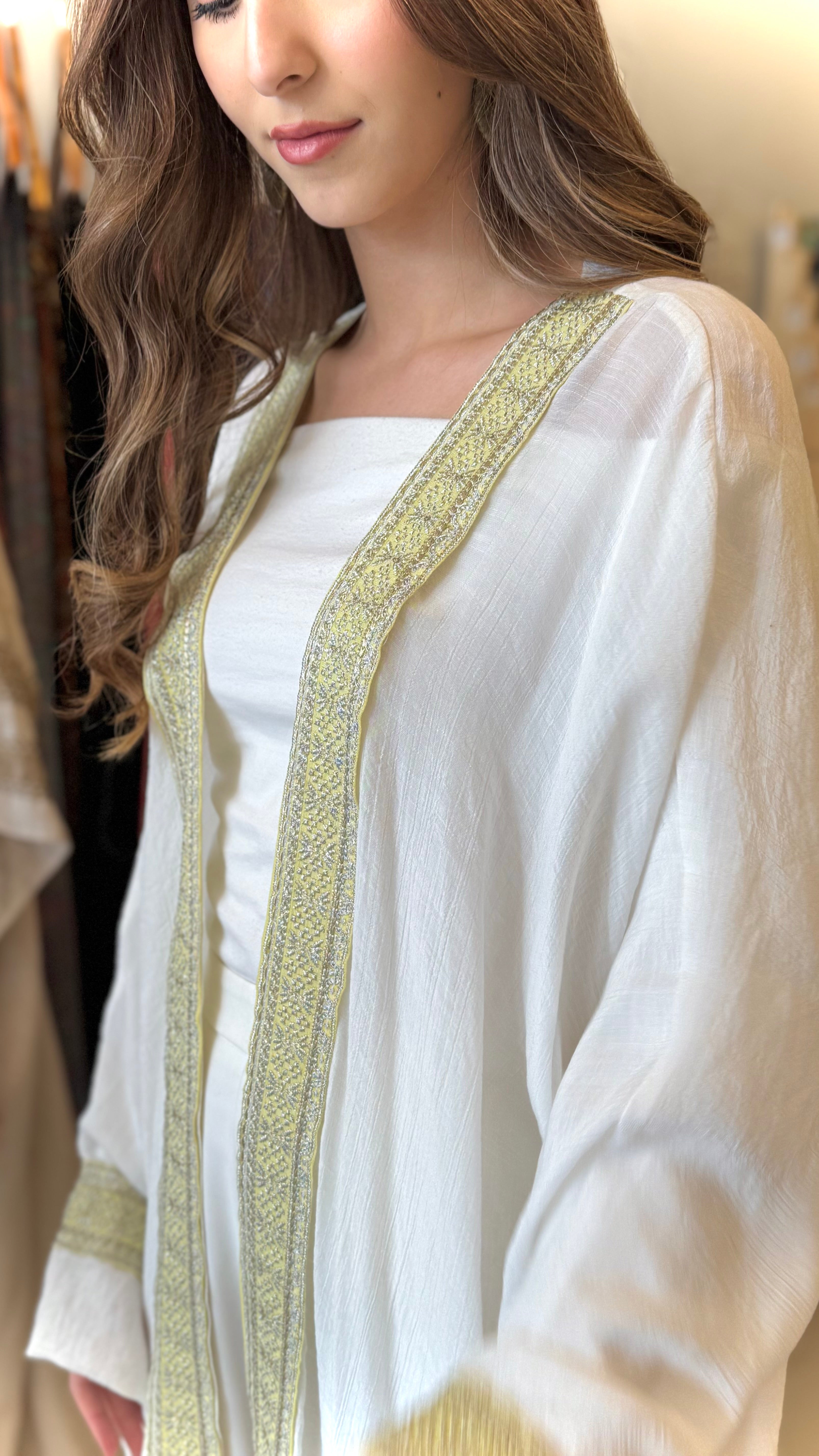 Ivory Glow Abaya