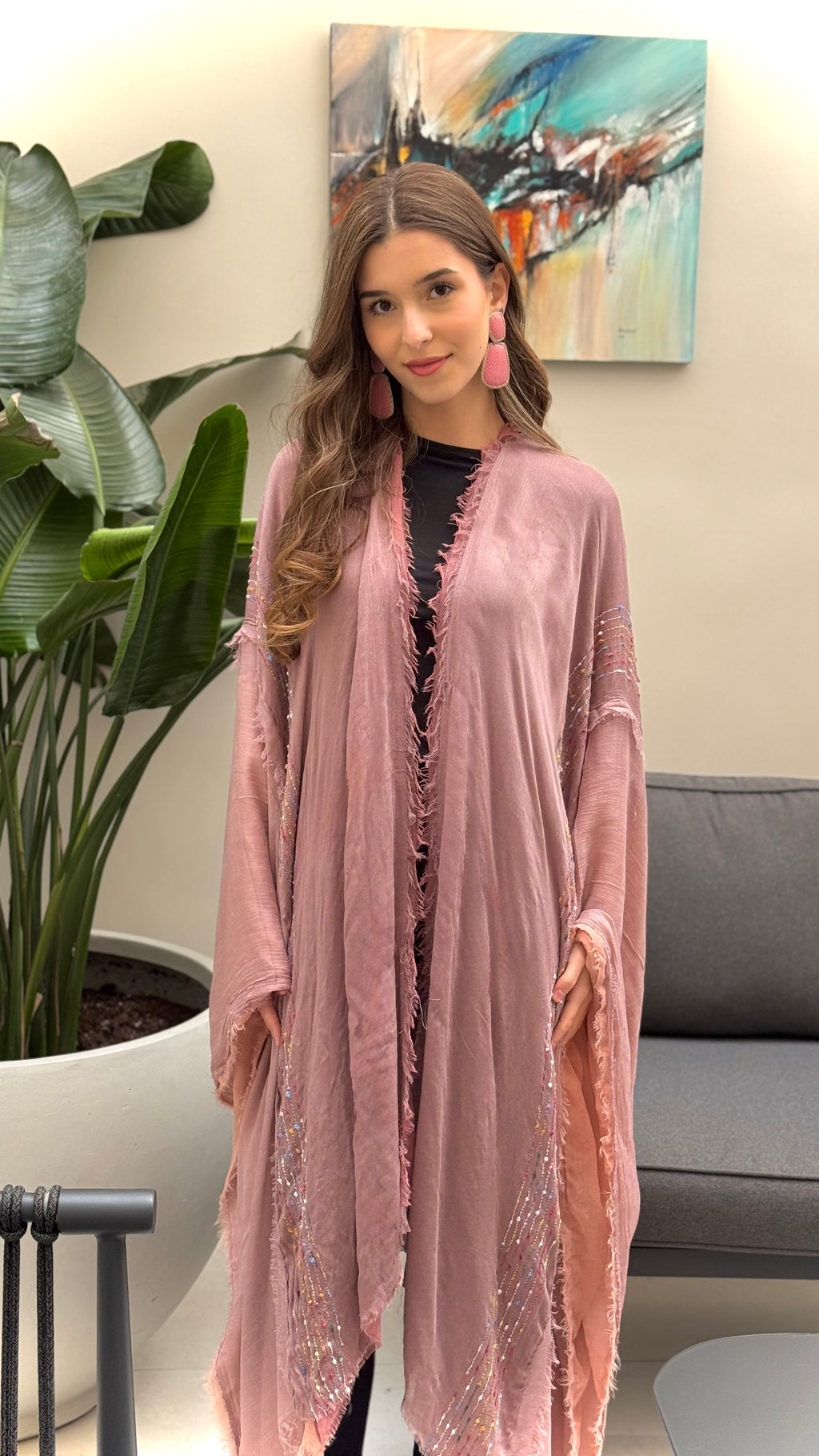 Rose Mist Abaya