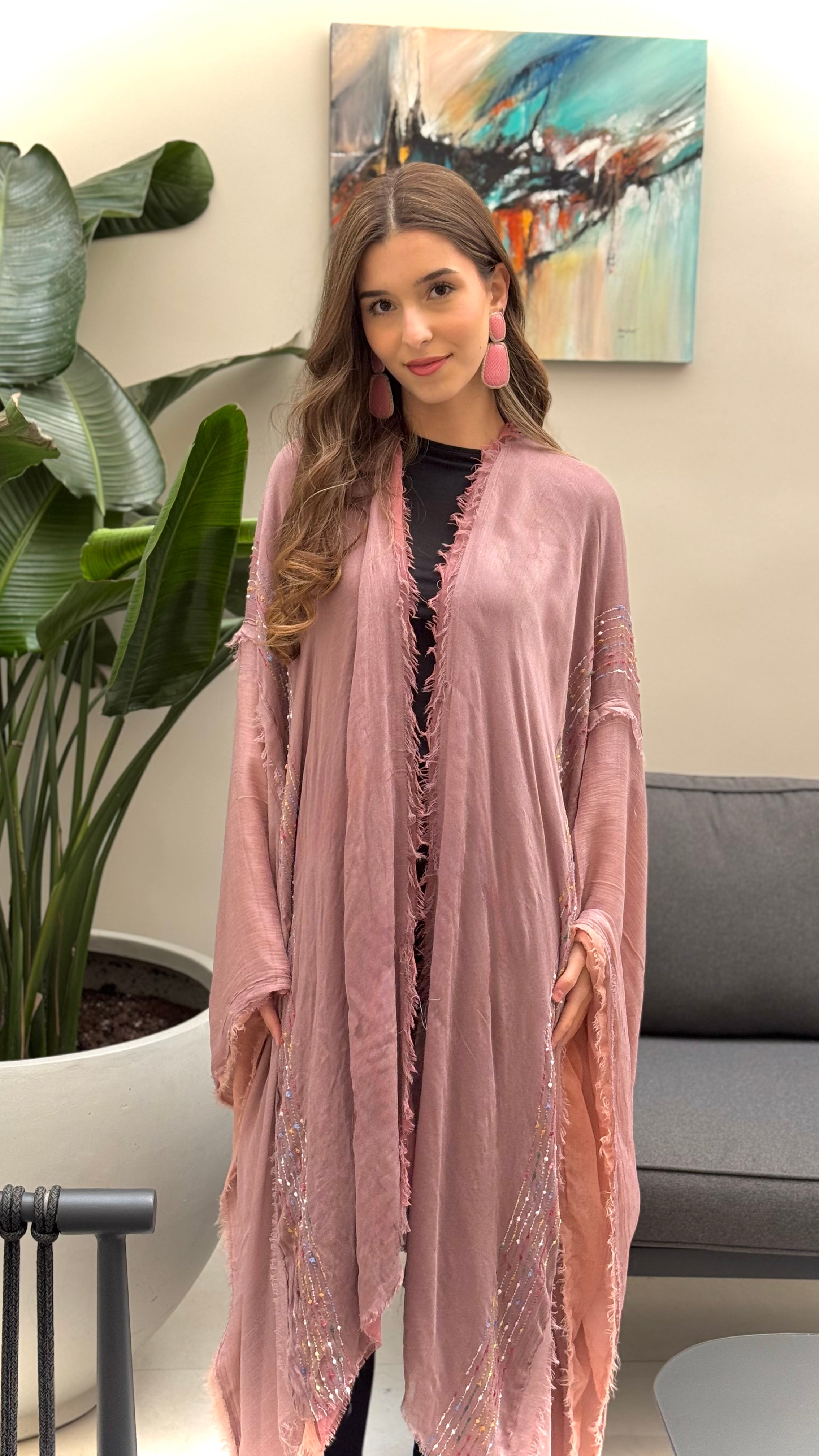 Rose Mist Abaya