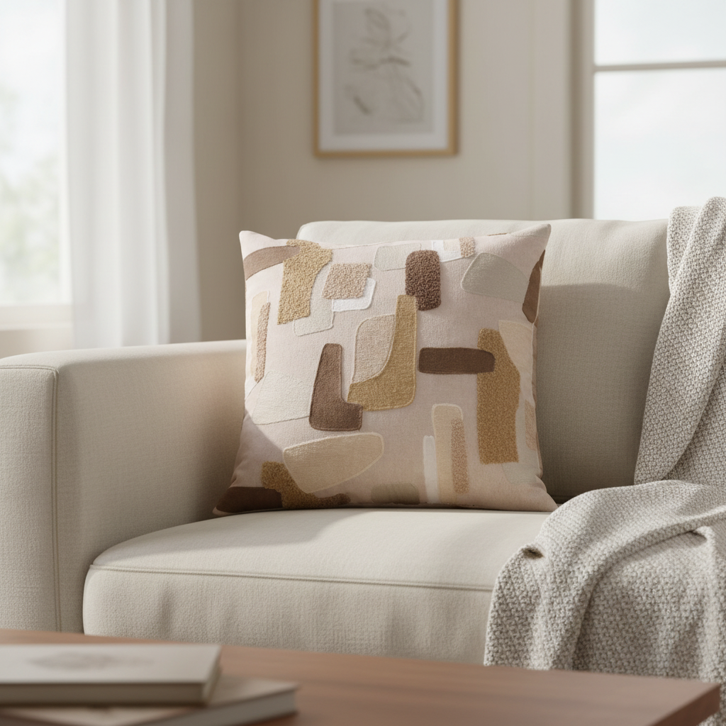 Abstract Neutral Pattern Cushion