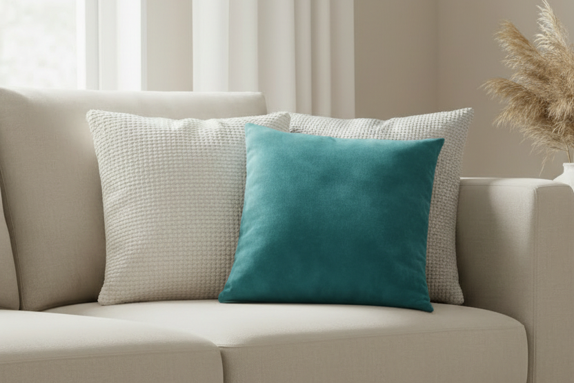 Teal Velvet Cushion
