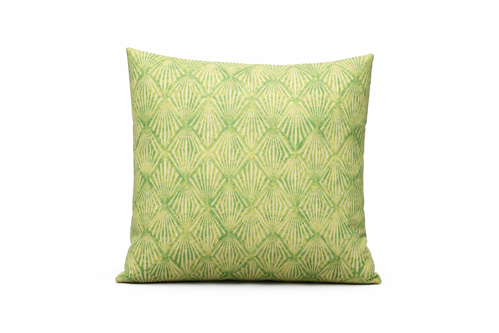 Green Geometric Cushion