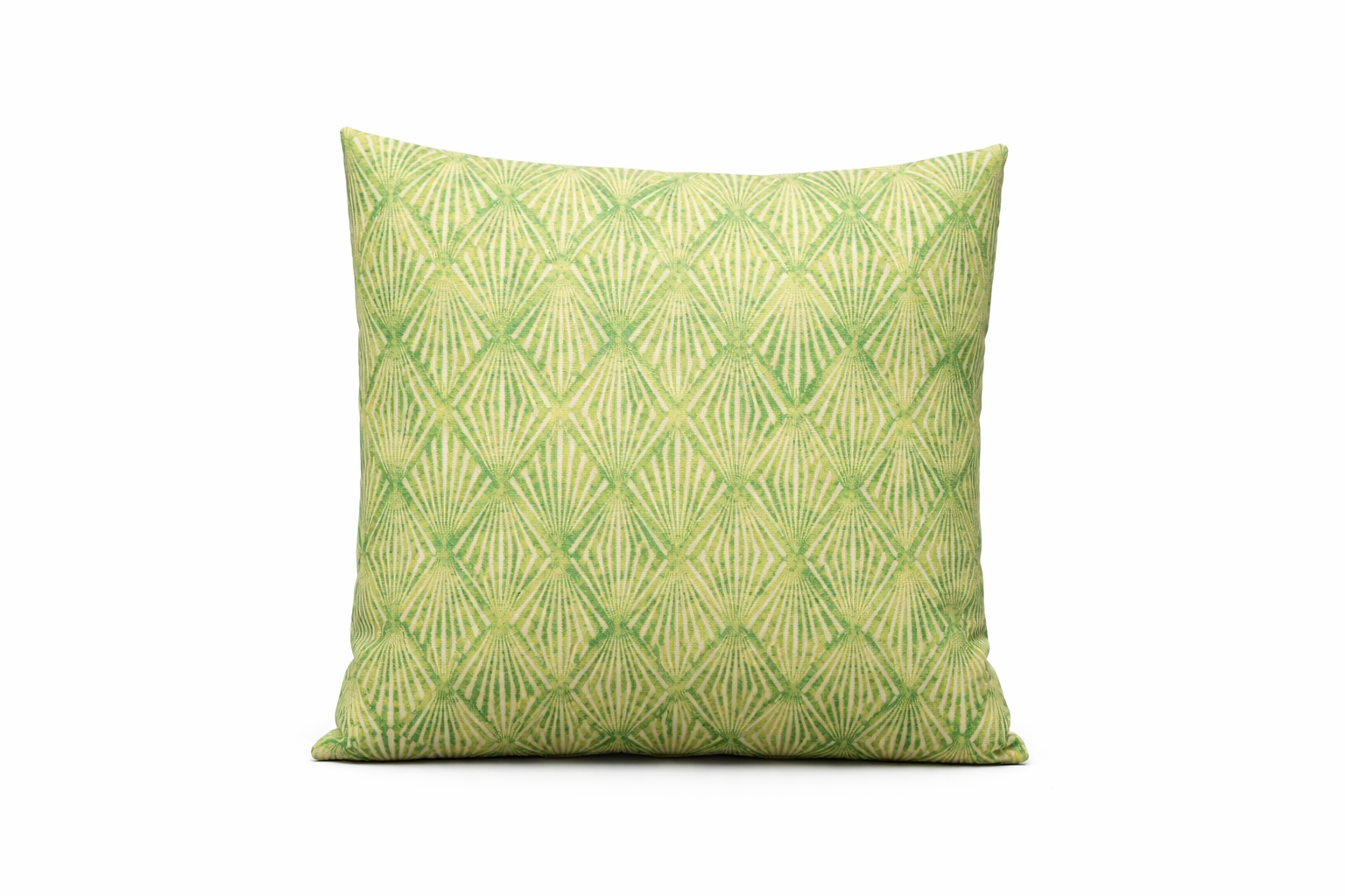 Green Geometric Cushion