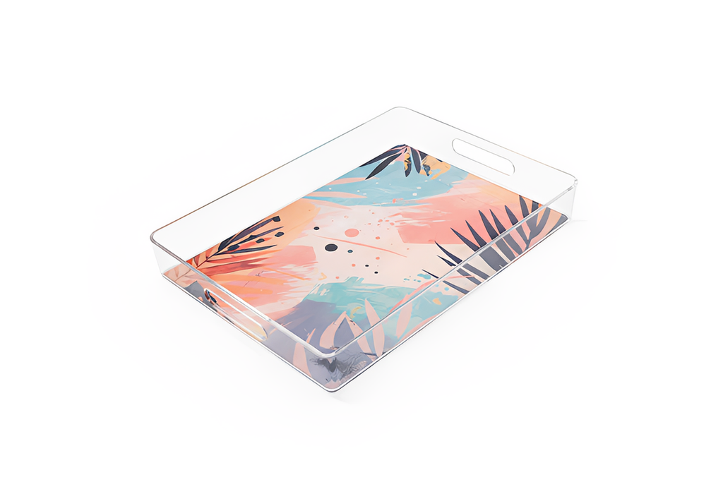 Tropical pattern tray