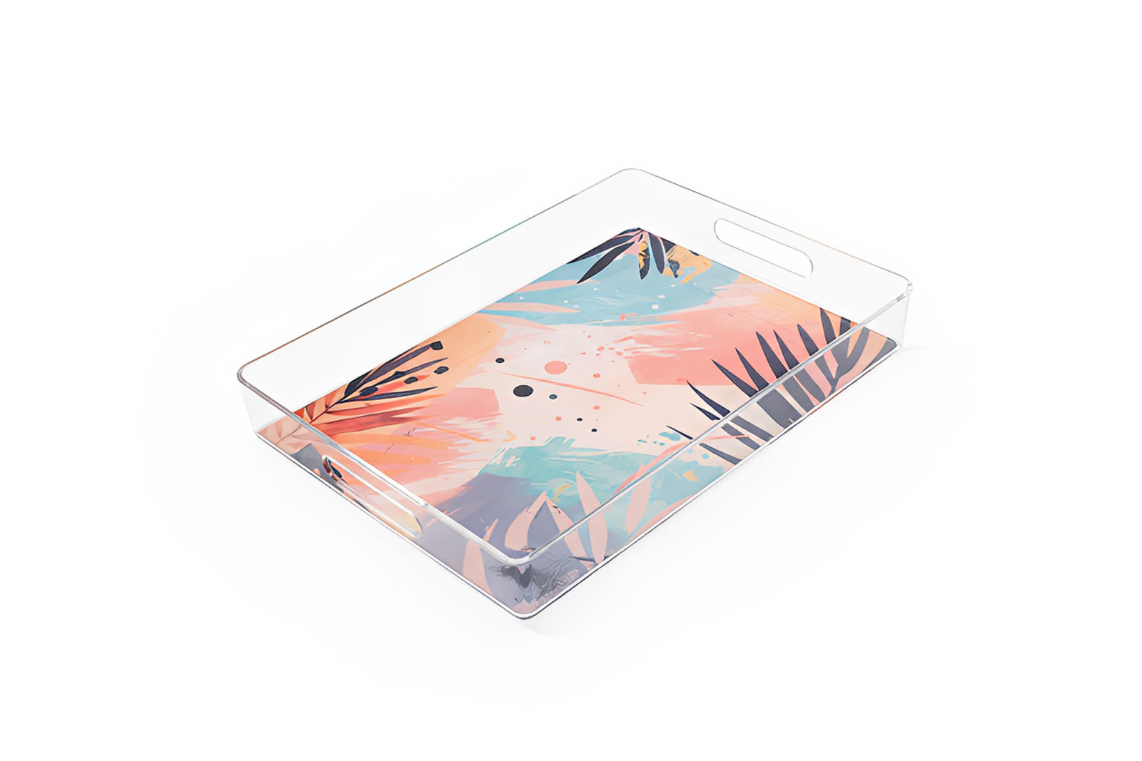 Tropical pattern tray