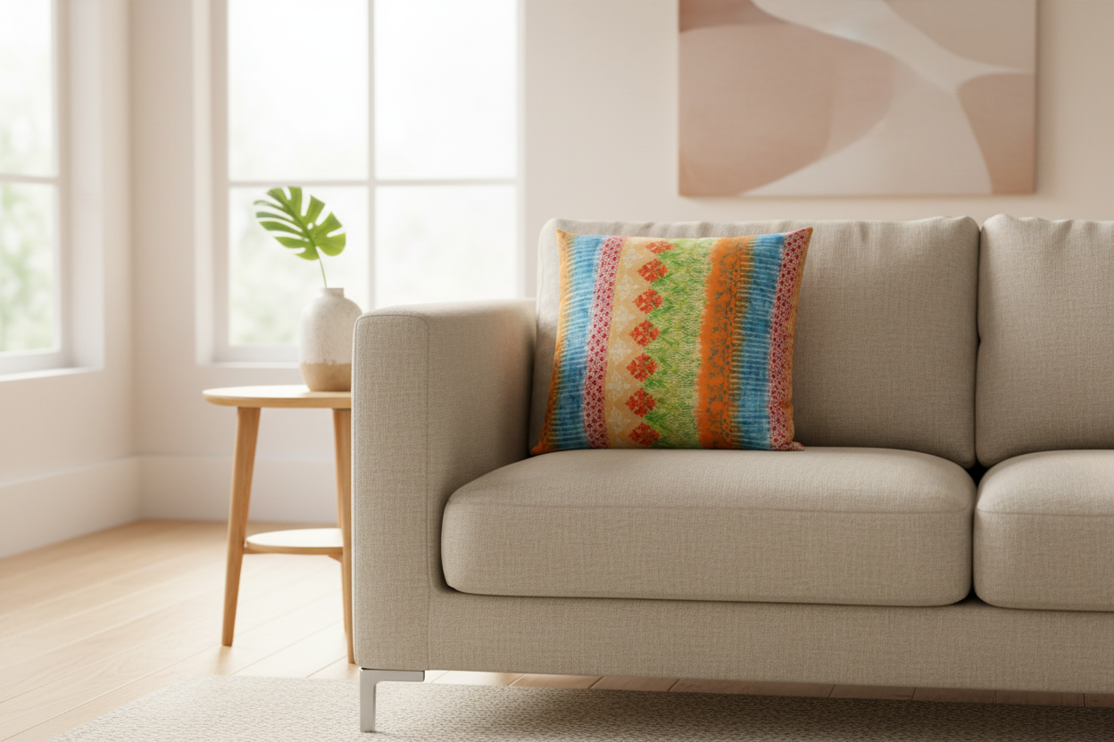 Colorful Boho Pattern Cushion