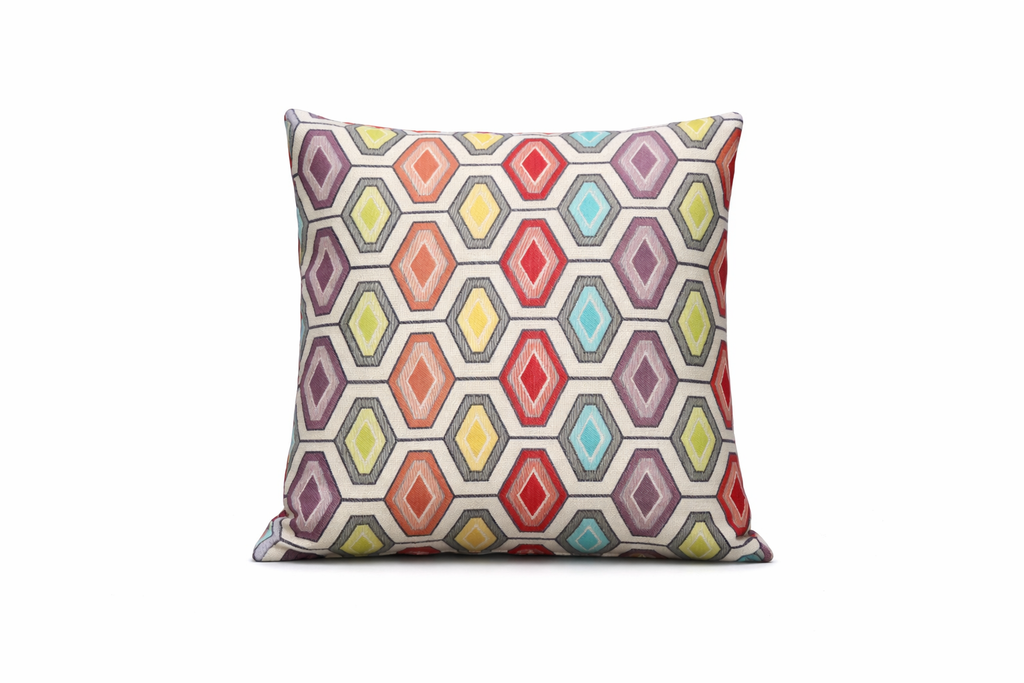 Geometric Multicolor Cushion