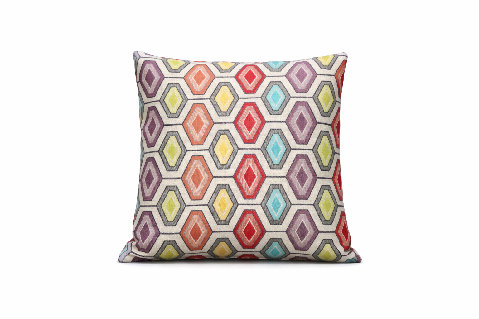 Geometric Multicolor Cushion