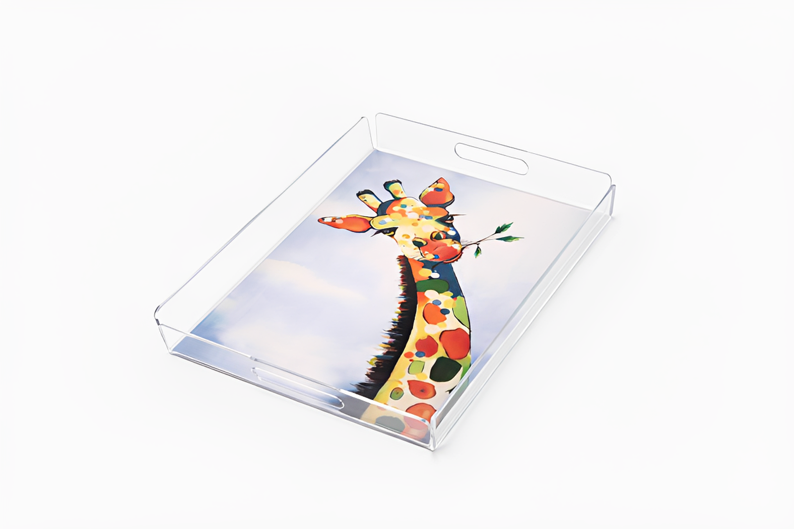 Colorful Giraffe Acrylic Serving Tray