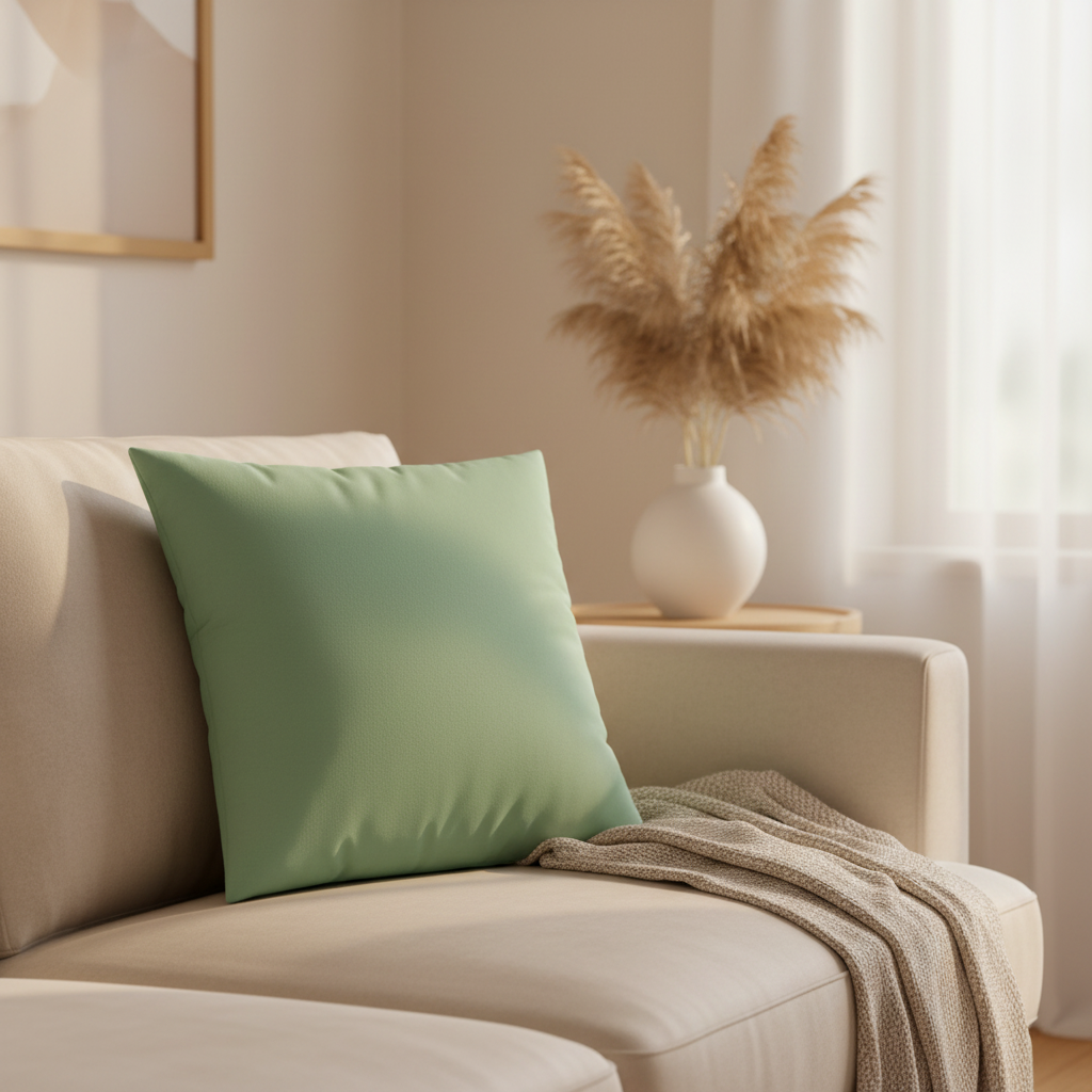 Light Green Decorative Cushion